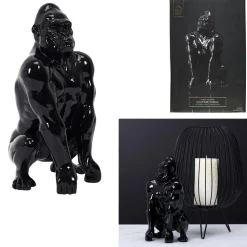 Dekoracja Goryl czarna