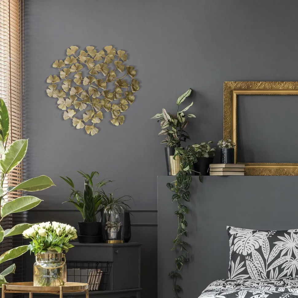 Dekoracja metalowa Miłorząb złoty