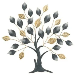 Dekoracja metalowa Tekoa drzewo 82x88 cm złota