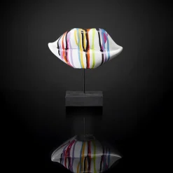 Dekoracja Usta białe/kolorowe