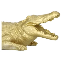 Dekoracja Victor Krokodyl złoty 39cm