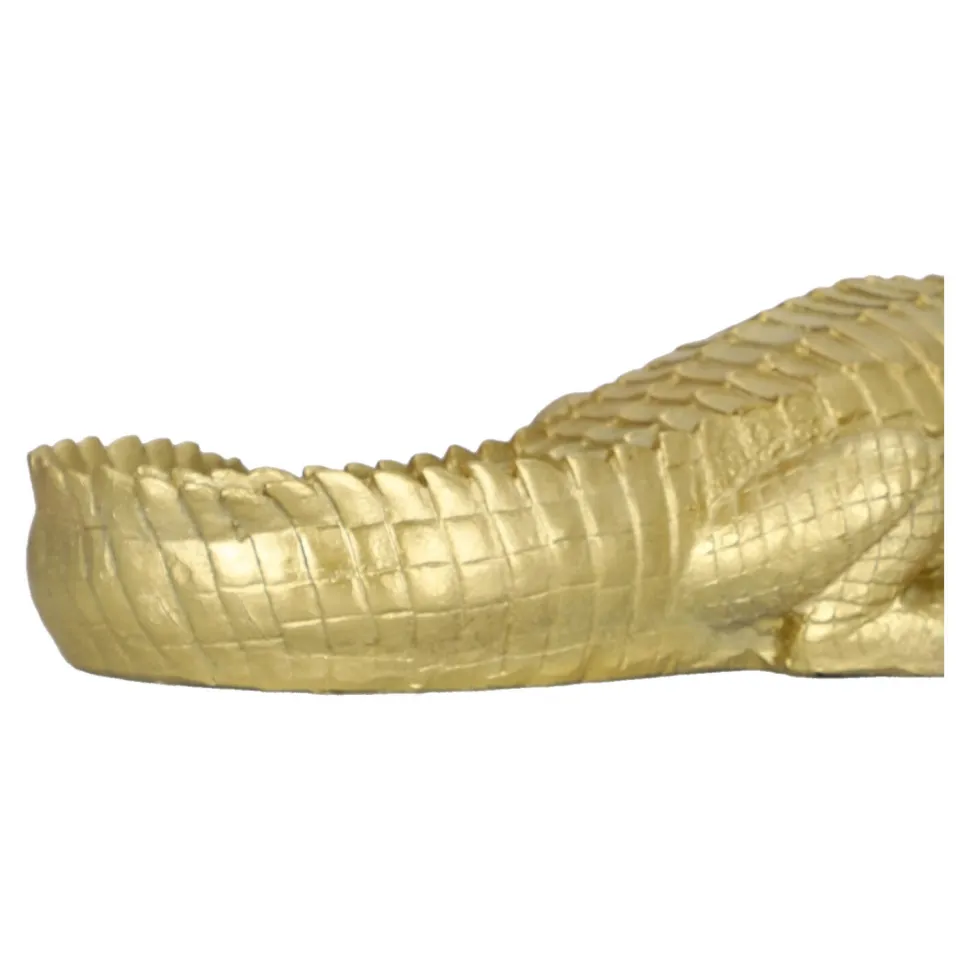 Dekoracja Victor Krokodyl złoty 39cm