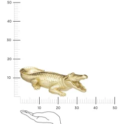 Dekoracja Victor Krokodyl złoty 39cm