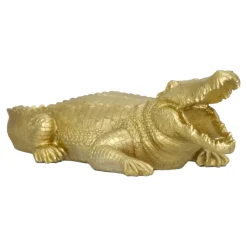 Dekoracja Victor Krokodyl złoty 39cm