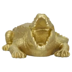 Dekoracja Victor Krokodyl złoty 39cm