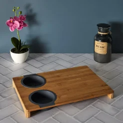 Deska do krojenia z miską i sitkiem