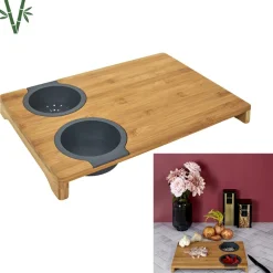 Deska do krojenia z miską i sitkiem