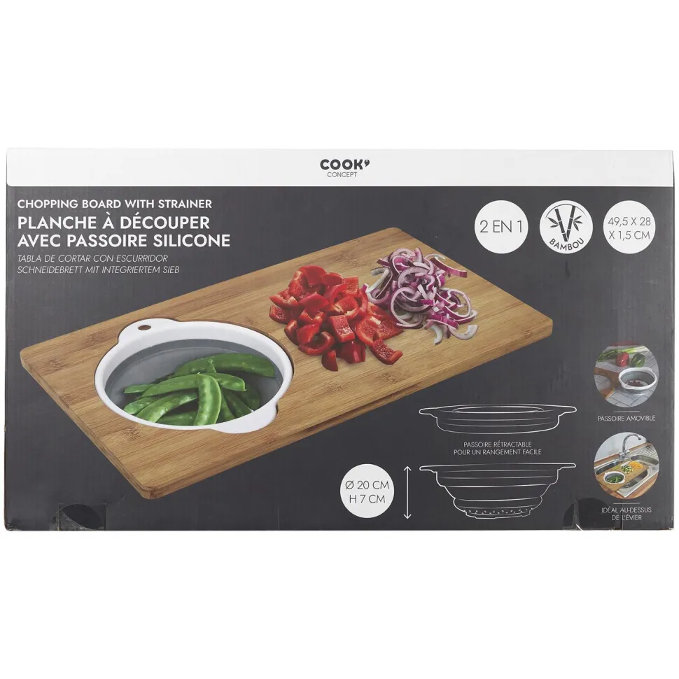 Deska do krojenia z sitkiem