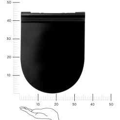 Deska sedesowa Softclose Ultra-Slim czarna wolnoopadająca