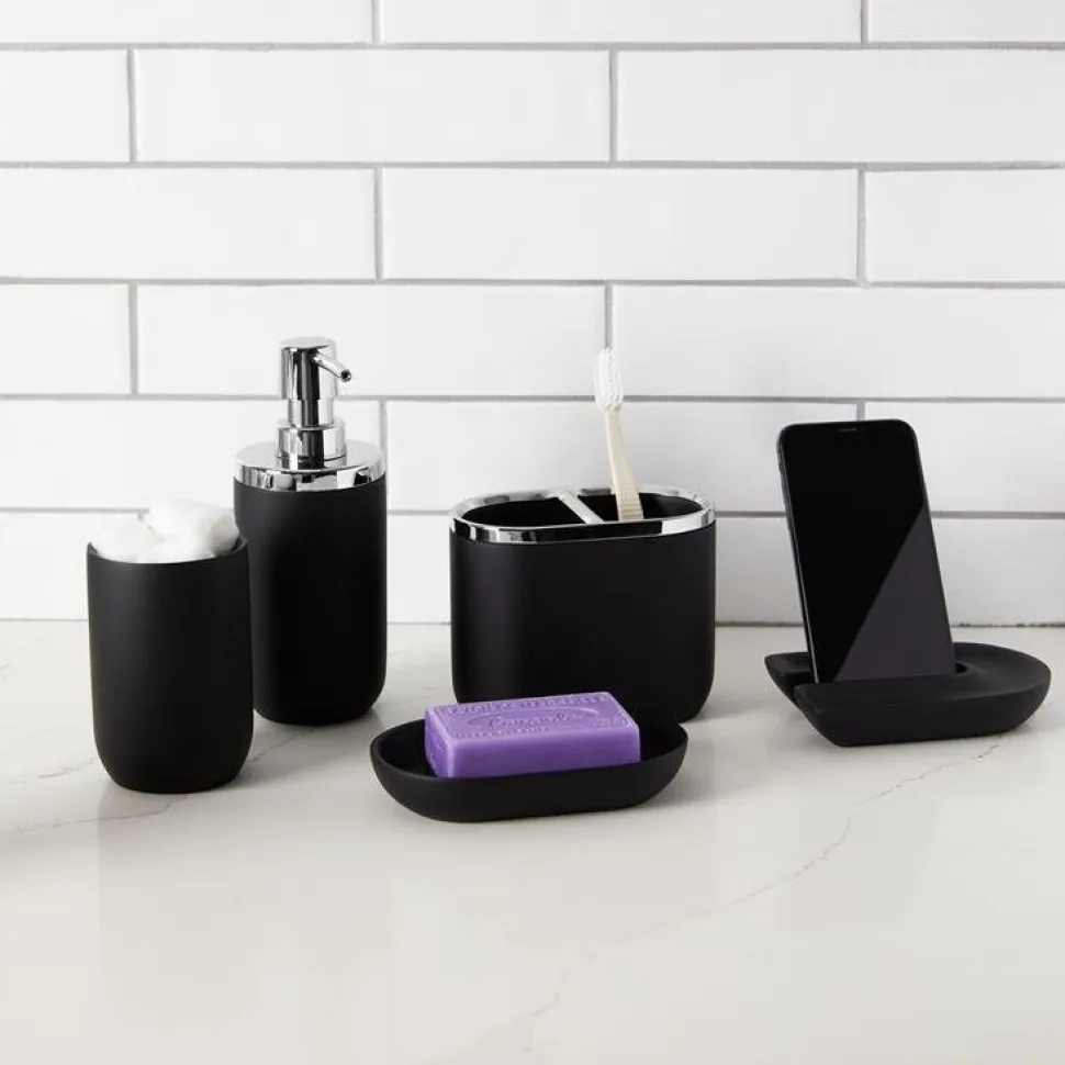 Dozownik do mydła JUNIP czarny/chrom