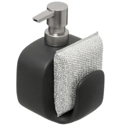Dozownik do płynu z gąbką Spong czarny