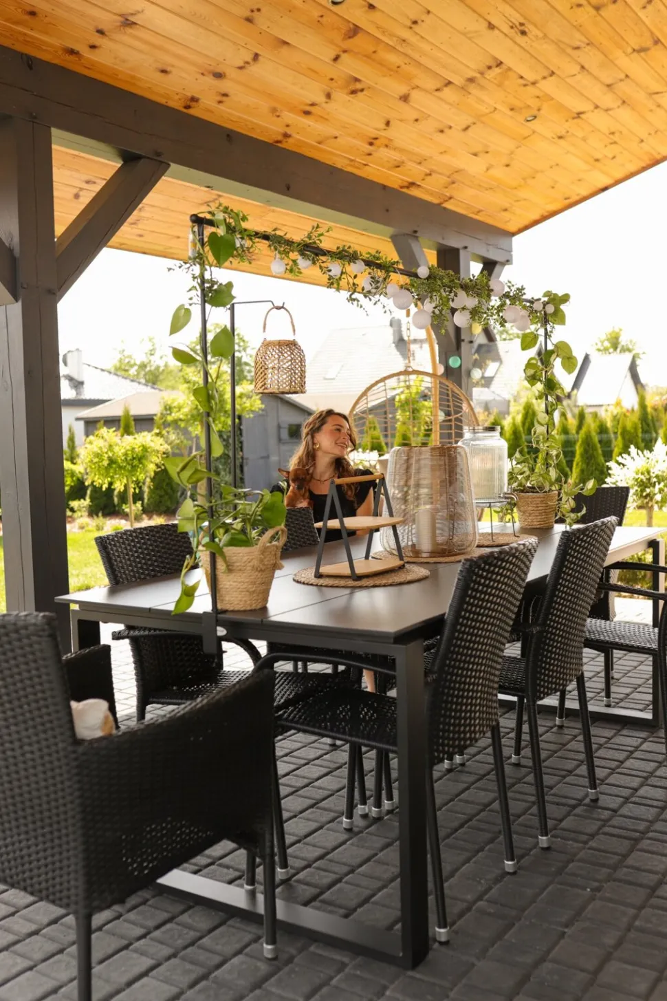 Drążek do dekoracji stołu BRO czarny