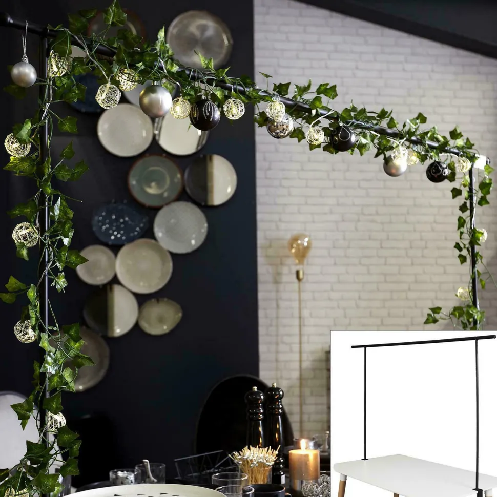 Drążek do dekoracji stołu BRO czarny