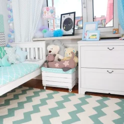 Dywan Chevron mint 120x180cm beżowy/zielony