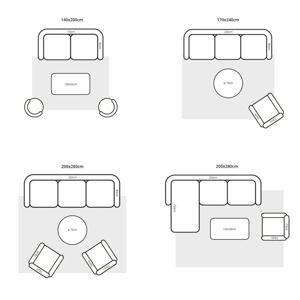 Dywan Decor Flow Caviar 140x200cm