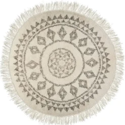 Dywan Etnik czarno-beżowy