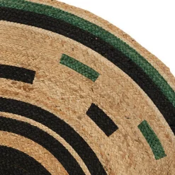 Dywan Malakite okrągły czarny/naturalny