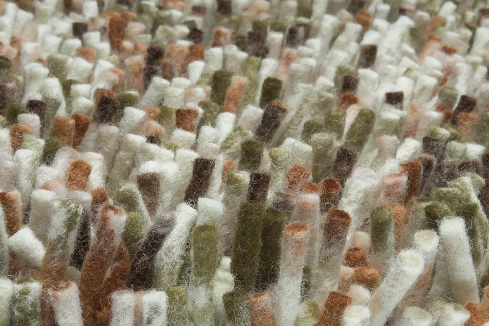 Dywan Shaggy Rocks pomarańczowo-zielony