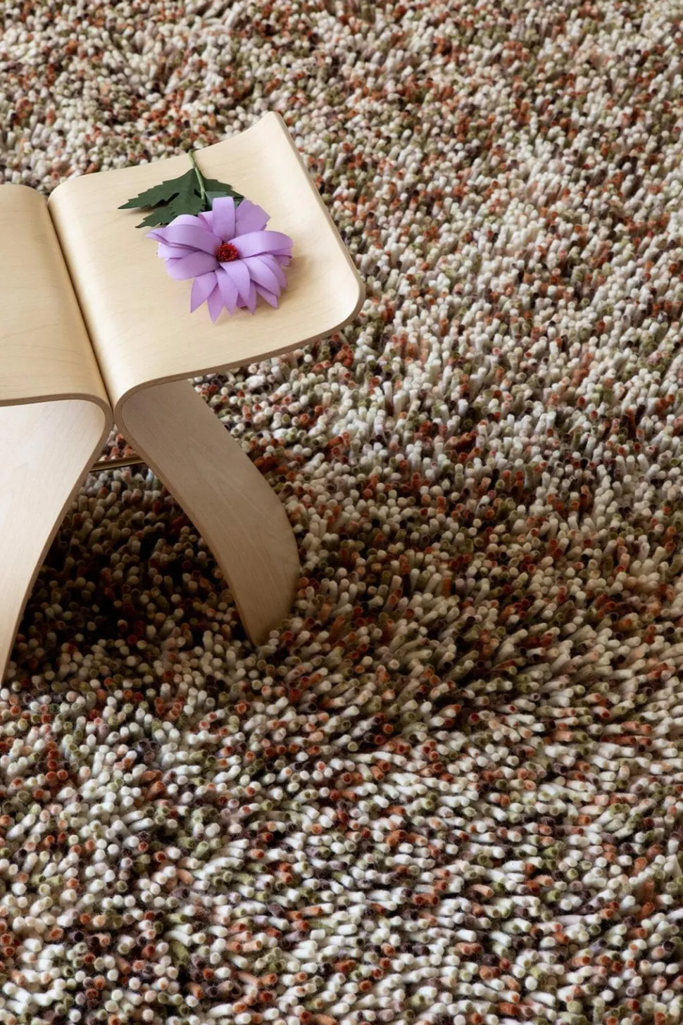 Dywan Shaggy Rocks pomarańczowo-zielony