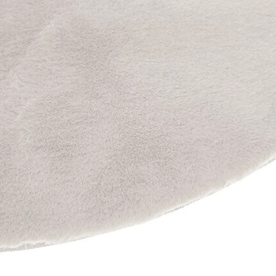 Dywan ze sztucznego futerka 80 cm beżowy