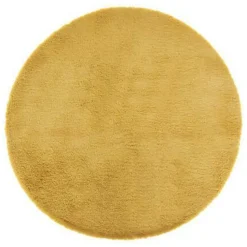 Dywan ze sztucznego futerka 80 cm ochra