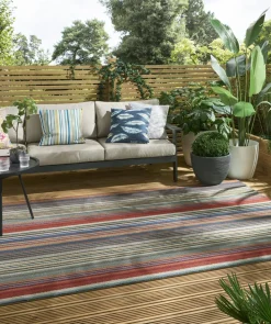 Dywan zewnętrzny Spectro Stripes Teal Sedonia Rust 140x200cm