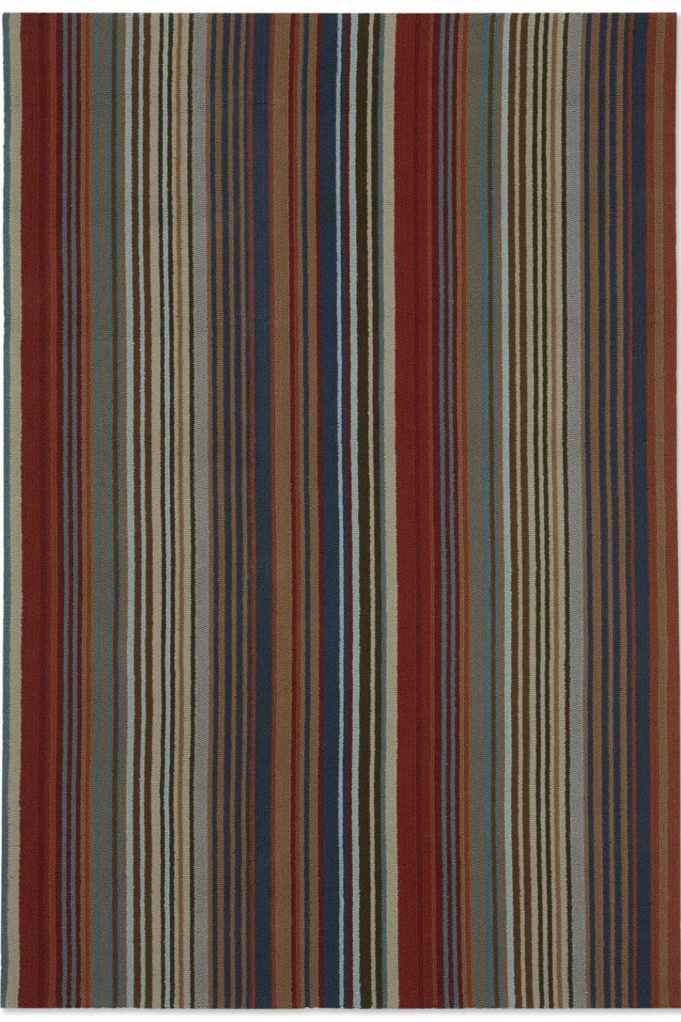Dywan zewnętrzny Spectro Stripes Teal Sedonia Rust 250x350cm