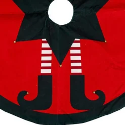 Dywanik pod choinkę Elf 90 cm czerwony