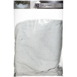 Dywanik pod choinkę z futerka 90 cm       szary