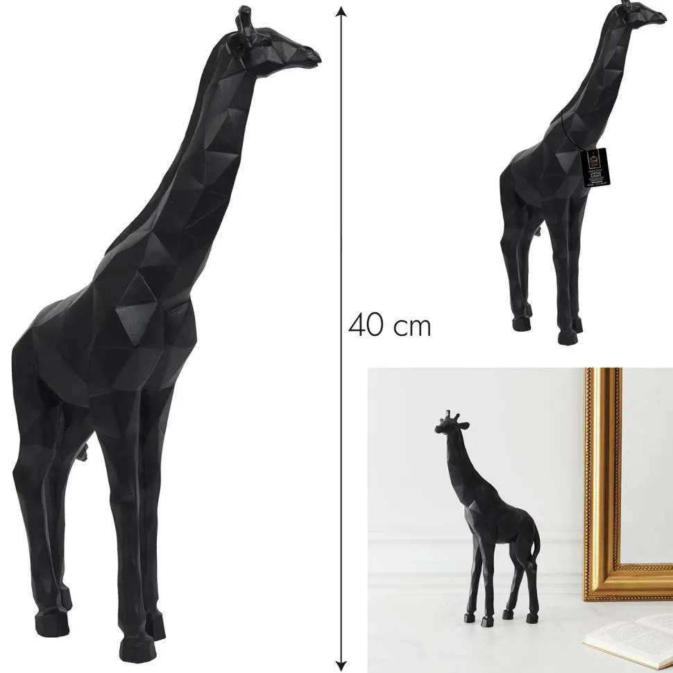 Figurka dekoracyjna Żyrafa 40cm czarna