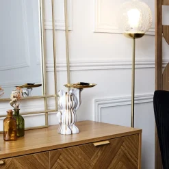 Figurka Miś z tacą do przechowywania      biała