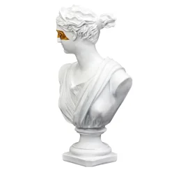 Figurka popiersie Afrodyta biało-złota