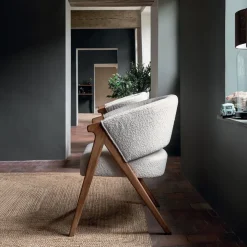 Fotel Amza biały boucle