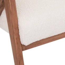 Fotel Amza biały boucle