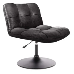 Fotel Anton obrotowy czarny vintage PU