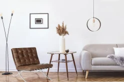 Fotel BA1 brązowy ciemny vintage inspirowany Barcelona