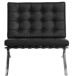 Fotel BA1 czarna eko skóra inspirowany Barcelona