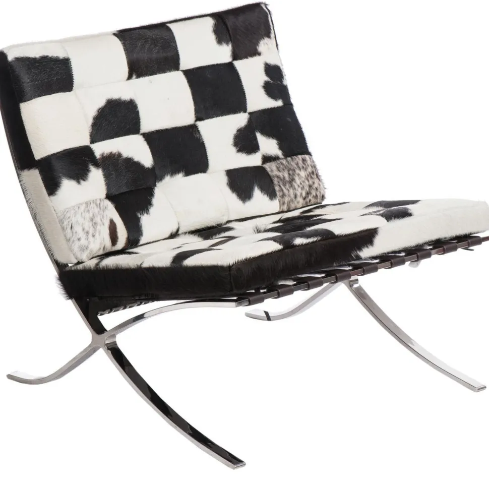 Fotel BA1 skóra naturalna pony inspirowany Barcelona