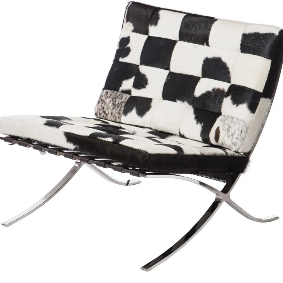 Fotel BA1 skóra naturalna pony inspirowany Barcelona