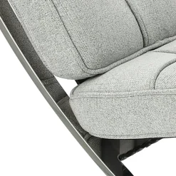 Fotel BA1 tkanina jasny szary inspirowany Barcelona