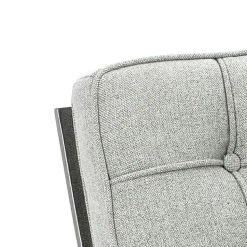 Fotel BA1 tkanina jasny szary inspirowany Barcelona