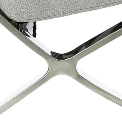 Fotel BA1 tkanina jasny szary inspirowany Barcelona