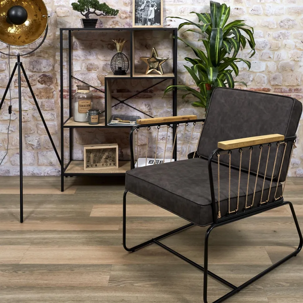 Fotel Benson brązowy