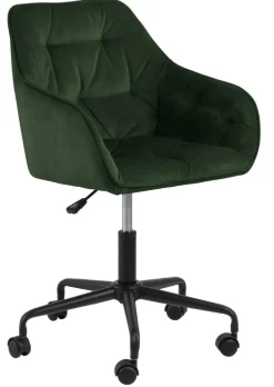 Fotel biurowy Brooke VIC zielony welwetowy