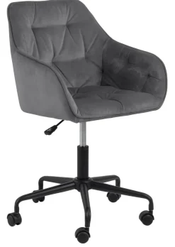 Fotel biurowy Brooke VIC szary jasny welwetowy