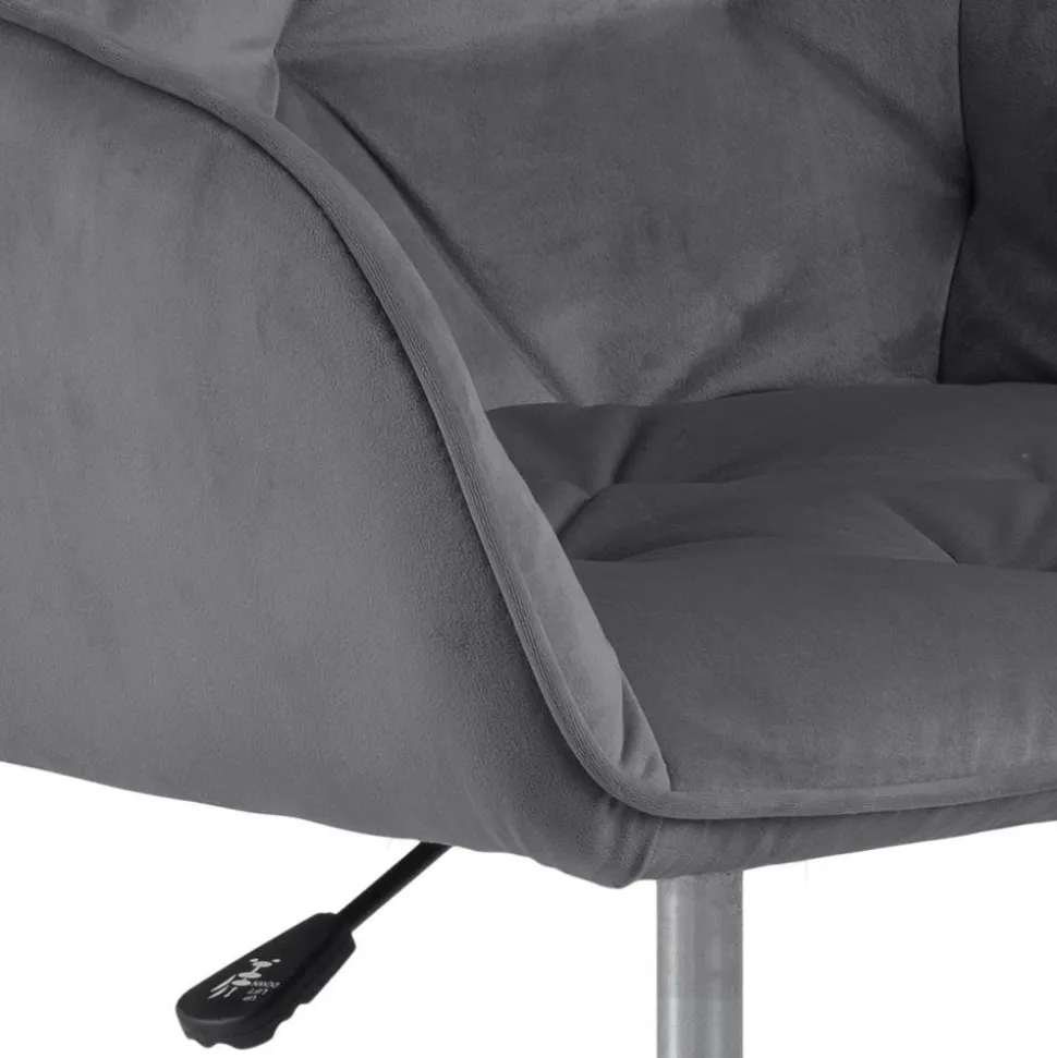 Fotel biurowy Brooke VIC szary jasny welwetowy