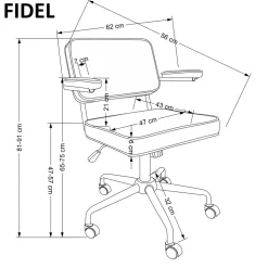 Fotel biurowy Defil szary