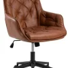 Fotel biurowy Erik brązowy PU