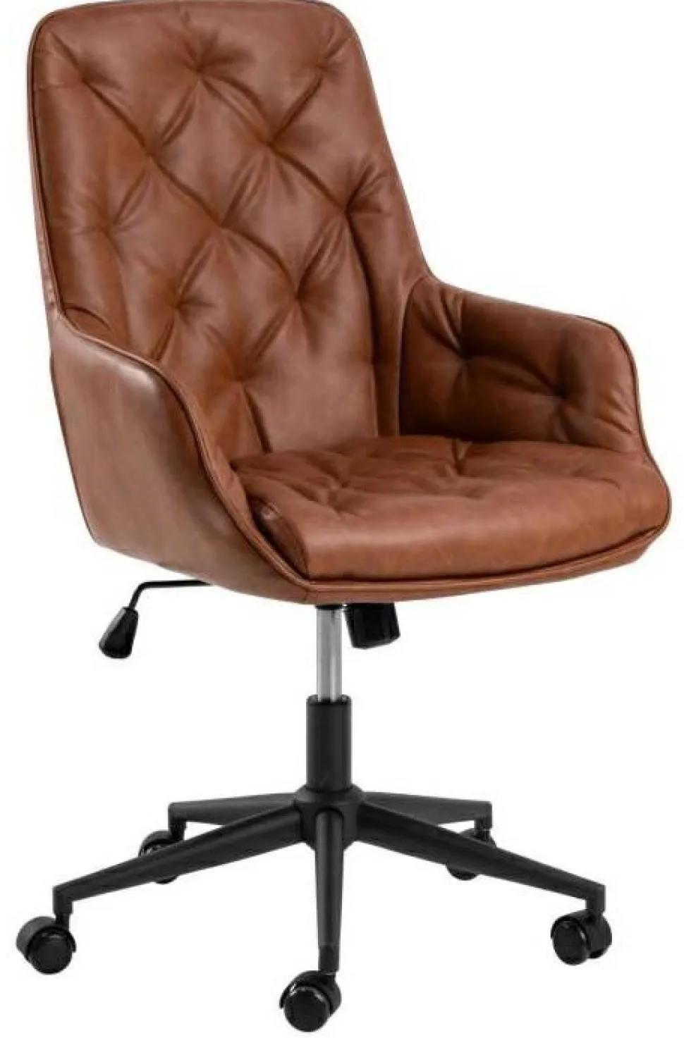 Fotel biurowy Erik brązowy PU