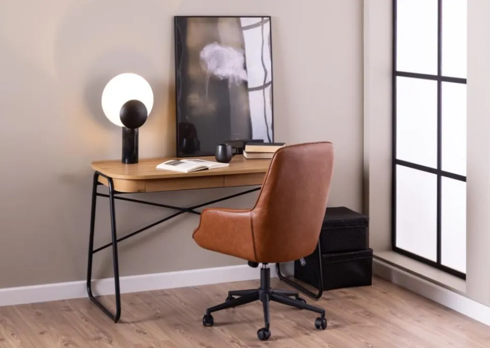 Fotel biurowy Erik brązowy PU